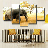 5Pcs Elephant Canvas Print Painting Wall Art Home Decor