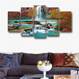 5P Living Room for Panel Wall Painting Art Waterfall Canvas Painting Modular