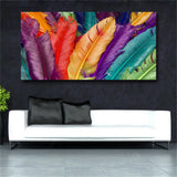Canvas Art Still life Colorful Feathers Wall Pictures For Living Room Modern Art