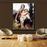 Bouguereau"Sainte Famille" HD print on canvas huge wall picture