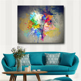 Wall Art Pictures Canvas Light Colorful Painting Large Abstract Oil Painting