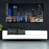 Beautiful Landscape Night Scene Cityscape Printed Art Wall Paintings Canvas Art