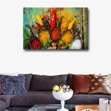 Grains Spices Spoon Canvas Painting Cuadros Scandinavian Posters and Prints