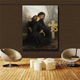 Bouguereau"All Saints Day" HD print on canvas huge wall picture