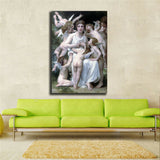 36" Large BEST ART # Madonna with angels oil painting ON CANVAS # FREE SHIPPING