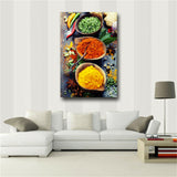 Grains Spices Spoon Peppers Food Canvas Painting Cuadros Posters and Prints