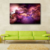 Large art prints Home Decor Canvas Painting Wall Art Beautiful Purple Coud