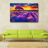 Abstract purple landscape HD print on canvas huge wall picture (31x47)