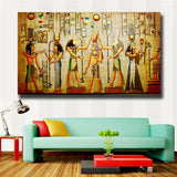 Ancient Egypt Draw"The gods " HD Print on Canvas Huge Wall picture (31x55)