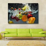 1 Pieces Fresh Fruit and Vegetables In Water Large Wall Posters For Home Kitchen