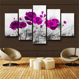 5Pcs Abstract Flower Canvas Hand painted oil painting Art Wall Picture Modern