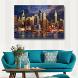 Sunset Cloud New York City Manhattan Building Canvas Painting Posters and Prints