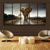 HUGE MODERN ABSTRACT WALL DECOR ART OIL PAINTING ON CANVAS Elephant Unframed