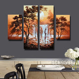 Modern Abstract Huge Wall Decor Oil Painting On Art Canvas African Beauty Waterf