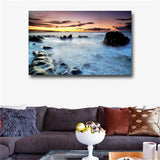 Single Ocean Prints Wall Art Canvas Sunset Seascape Paintings Home Decor #352