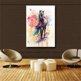 Watercolour Horse Canvas Picture Print Poster Wall Modern Art Home Decor Unframe