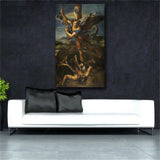 Raphael “Michael Vanquishing Satan” Print on Canvas