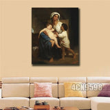 Bouguereau HD print on canvas huge wall picture Mother and son #12