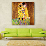 Gustav Klimt"The Kiss" HD print on canvas huge wall picture (31x31in)