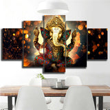 5P HD Canvas Print home decor wall art painting Elephant Trunk God