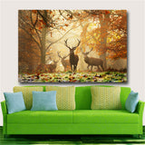 Large art prints Home Decor Canvas Painting Wall Art Early Morning Woods