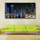 Beautiful Landscape Night Scene Cityscape Printed Art Wall Paintings Canvas Art