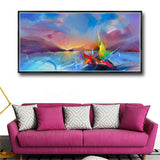 Abstract Sea Sailboat Wall Painting Art Canvas Painting Picture Posters Prints