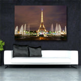 Golden Eiffel Tower Posters and Prints Canvas Painting Wall Art Pictures Printed