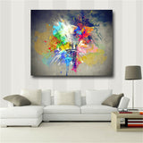 Wall Art Pictures Canvas Light Colorful Painting Large Abstract Oil Painting