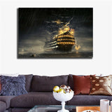 dream Sailboat 1 Piece Canvas Print Wall Art