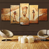 Modern Abstract Huge Wall Decor Oil Painting On Art Canvas 5pc Ancient Egyptian