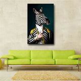 Black and White Classy Zebra HD print on canvas huge wall picture(31x47)
