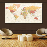 World Map High Definition Poster Printing Home Decor