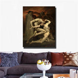Bouguereau"Dante and Virgil in Hell" HD print on canvas huge wall picture