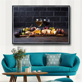 Wine and Fruit Wall Painting Art Canvas Painting Picture Posters and Prints Art