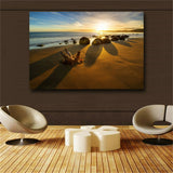 Single Ocean Prints Wall Art Canvas Sunset Seascape Paintings Home Decor #350