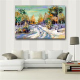 Abstract beautiful Snow HD Print on Canvas Huge Wall Picture (31x47)