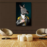 Black and White Classy Zebra HD print on canvas huge wall picture(31x47)