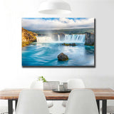 Beautiful Waterfall HD Print on Canvas Home Decor Wall Art Poster（31inx47in）
