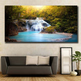 Posters prints On Canvas Waterfall View Huge Wall Deco Unframed k029 31inx63in