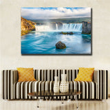 Beautiful Waterfall HD Print on Canvas Home Decor Wall Art Poster（31inx47in）