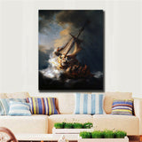 Rembrandt Storm on the Sea of Galilee Giclee Print on Canvas 16''x20''
