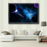 Beautiful Starry Sky Oil Painting on Canvas Posters and Prints Wall Art Picture