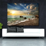 Large art prints Home Decor Canvas Painting Wall Art Red Autumn Scenery