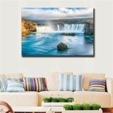 Beautiful Waterfall HD Print on Canvas Home Decor Wall Art Poster（31inx47in）