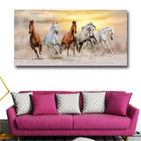 Modern Canvas Painting Running Horse Print Animal Poster Wall Art Wall Pictures