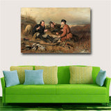 Hunters at rest By Vasilij Perov Posters And Prints Oil Painting on Canvas