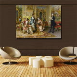 19 century Europe Court Oil Painting HD print on canvas huge wall picture #0253