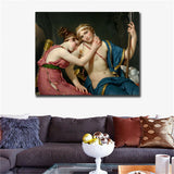 Court oil painting"Linger" HD print on canvas huge wall picture