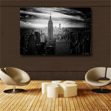 New York City Manhattan Black White Building Canvas Painting Posters and Prints